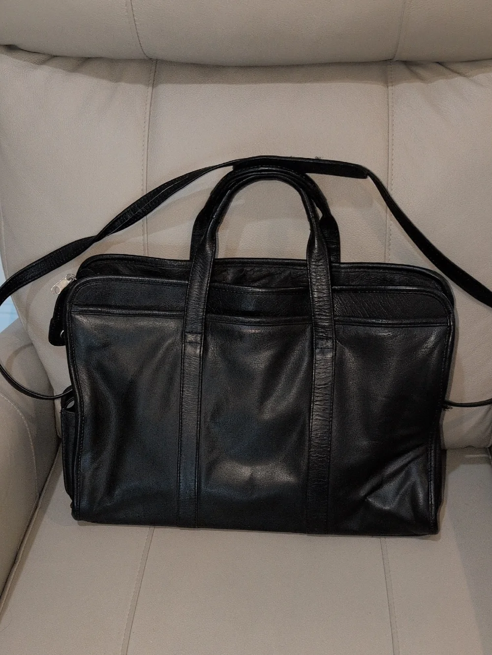 Wilson's Vintage Black Leather Men’s Briefcase